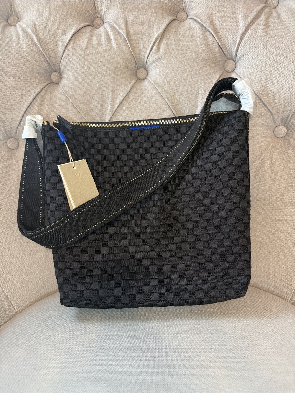 Rothy’s Mini Zip Bucket in Black Sand